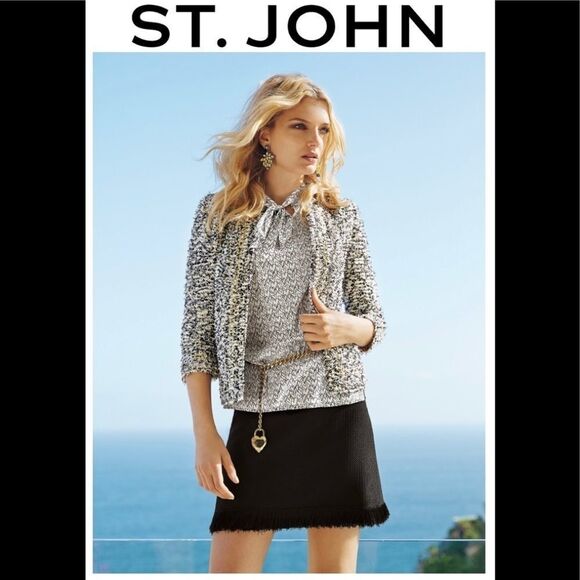 St.john COLLECTION Amour Embellished Tweed Jacket - Picture 15 of 15